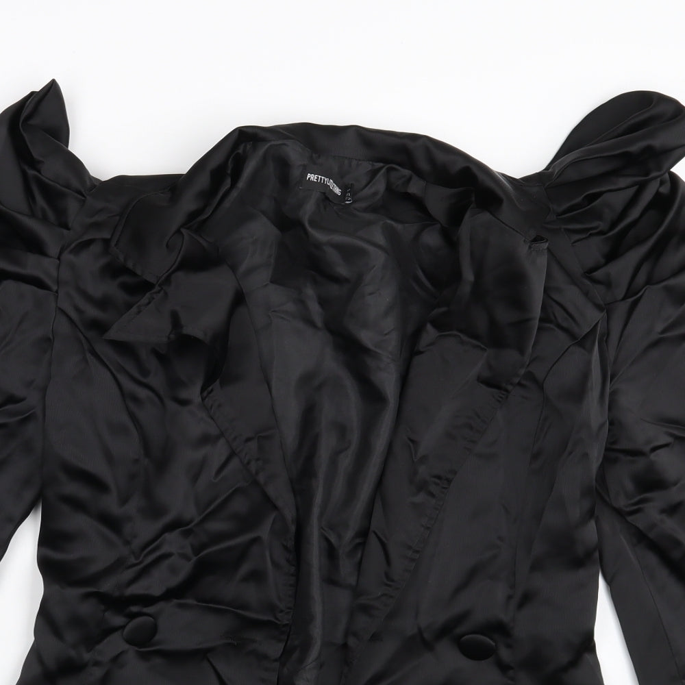 Womens UK Size 6 PRETTYLITTLETHING Black Jacket