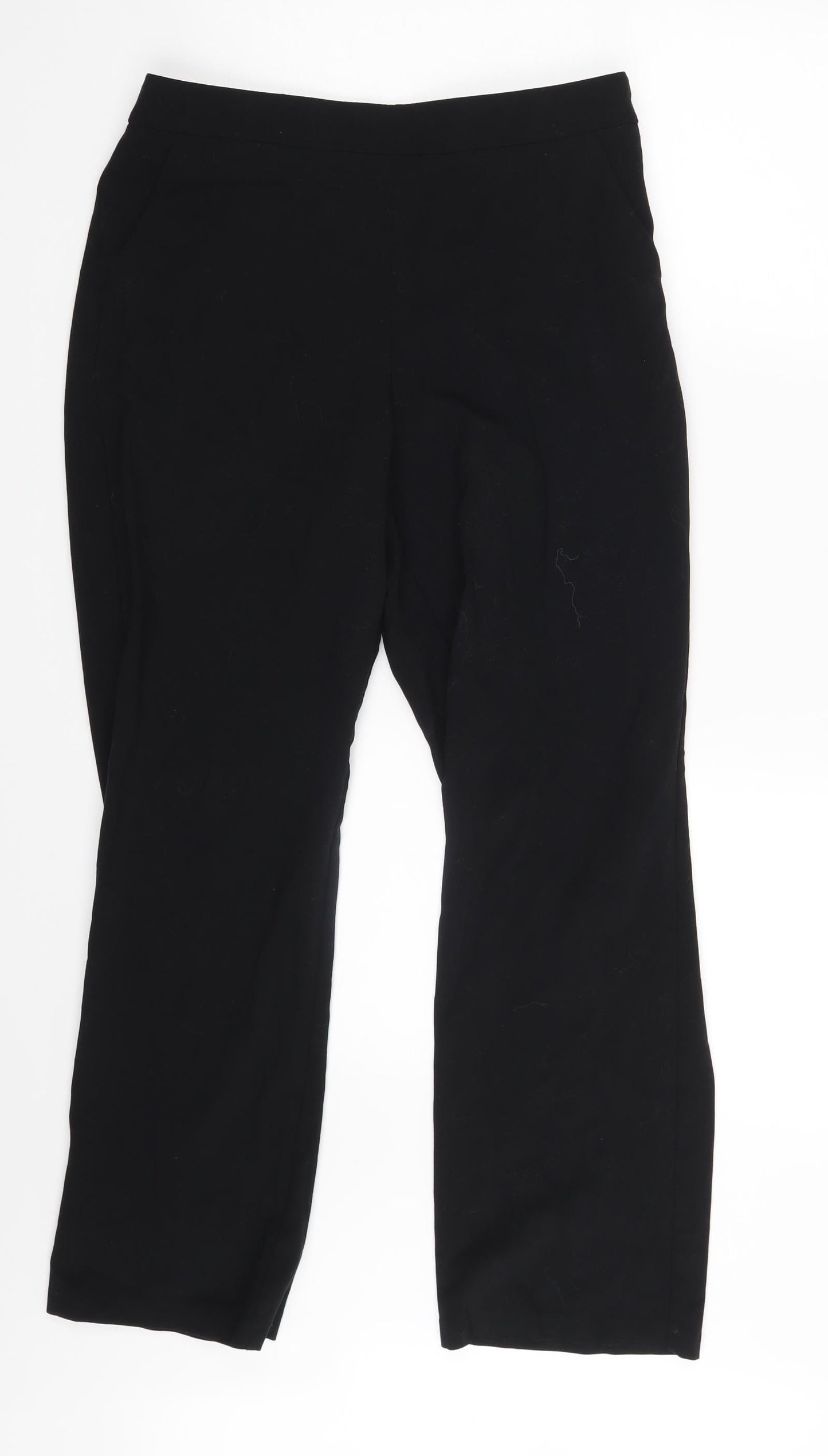 M&S Womens Black   Trousers  Size 10 L26 in