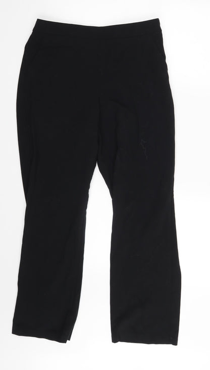 M&S Womens Black   Trousers  Size 10 L26 in