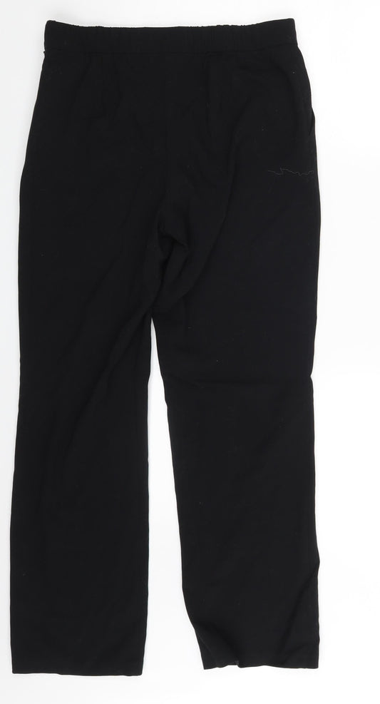M&S Womens Black   Trousers  Size 10 L26 in