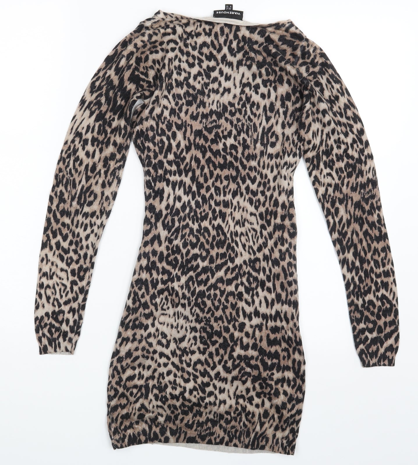 Warehouse Womens Multicoloured Camouflage  Pencil Dress  Size 6