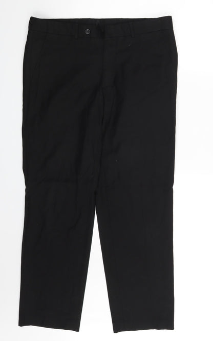 Womens UK Size One Size Preworn Regular Fit  Black Trousers