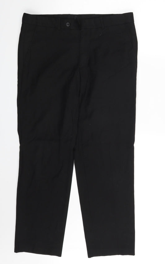 Womens UK Size One Size Preworn Regular Fit  Black Trousers