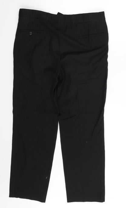 Womens UK Size One Size Preworn Regular Fit  Black Trousers