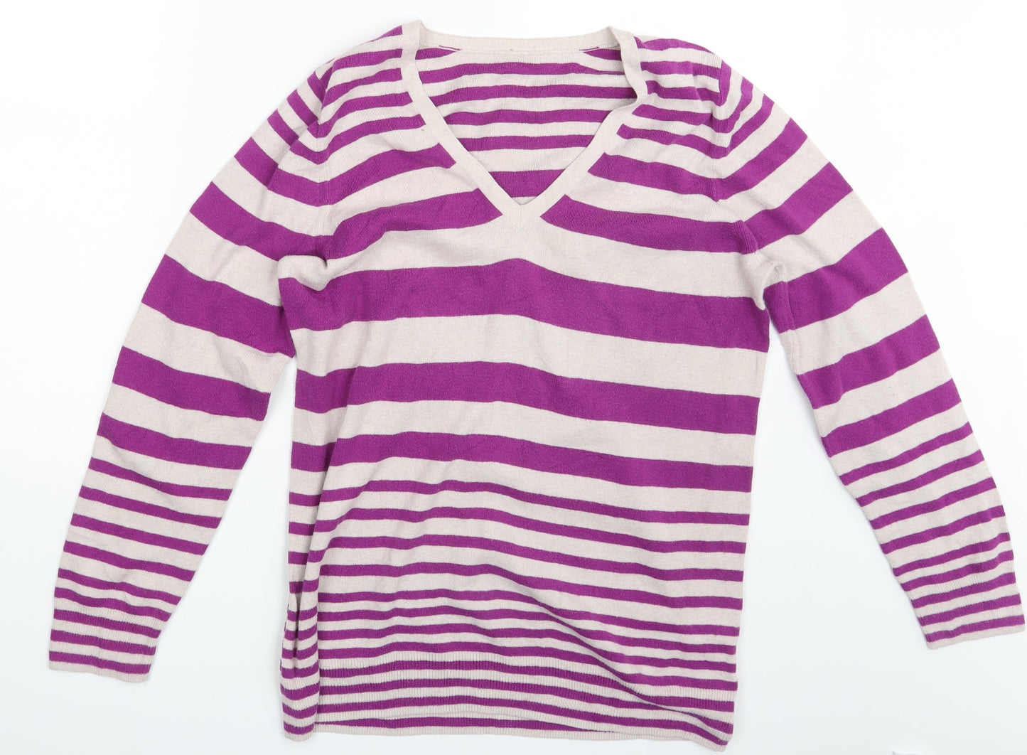 Womens UK Size One Size Preworn Multicoloured Pullover Jumper