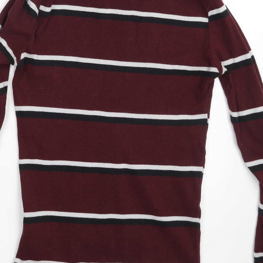 Brave Soul Womens Multicoloured Striped  Pullover Jumper Size M