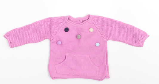 Nutmeg Girls Pink   Pullover Jumper Size 3-6 Months