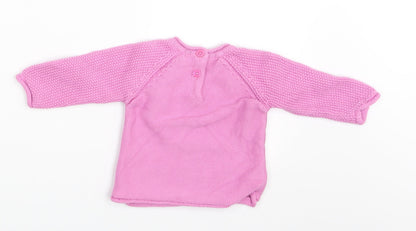 Nutmeg Girls Pink   Pullover Jumper Size 3-6 Months