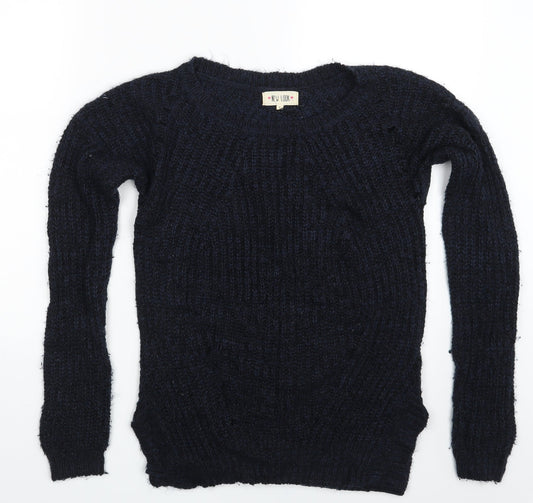 Womens UK Size S New Look Blue Pullover Jumper