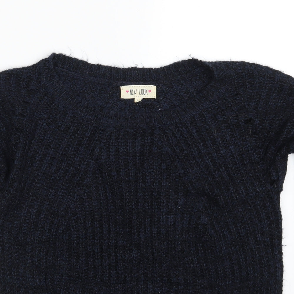 Womens UK Size S New Look Blue Pullover Jumper