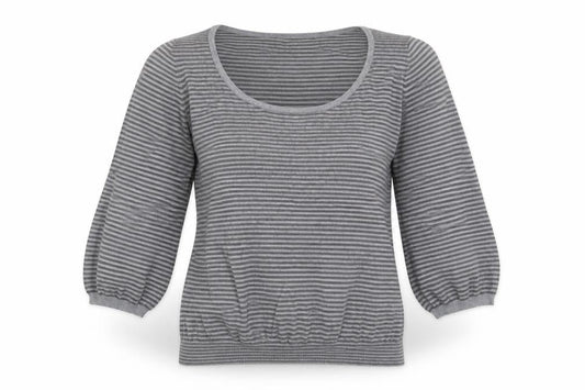 Marks & Spencer Womens Grey Striped  Pullover Jumper Size 12