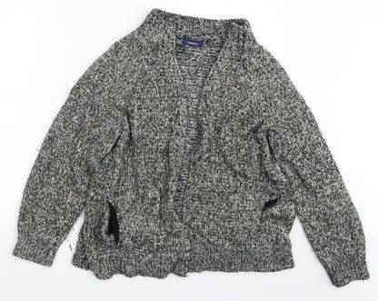 Womens UK Size One Size Casual Club Grey Full Zip Jumper