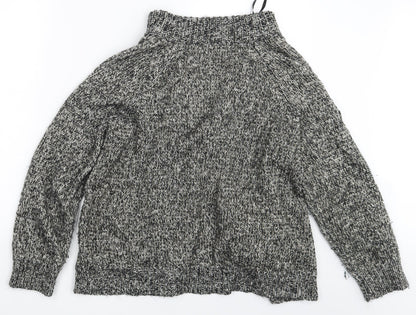 Womens UK Size One Size Casual Club Grey Full Zip Jumper