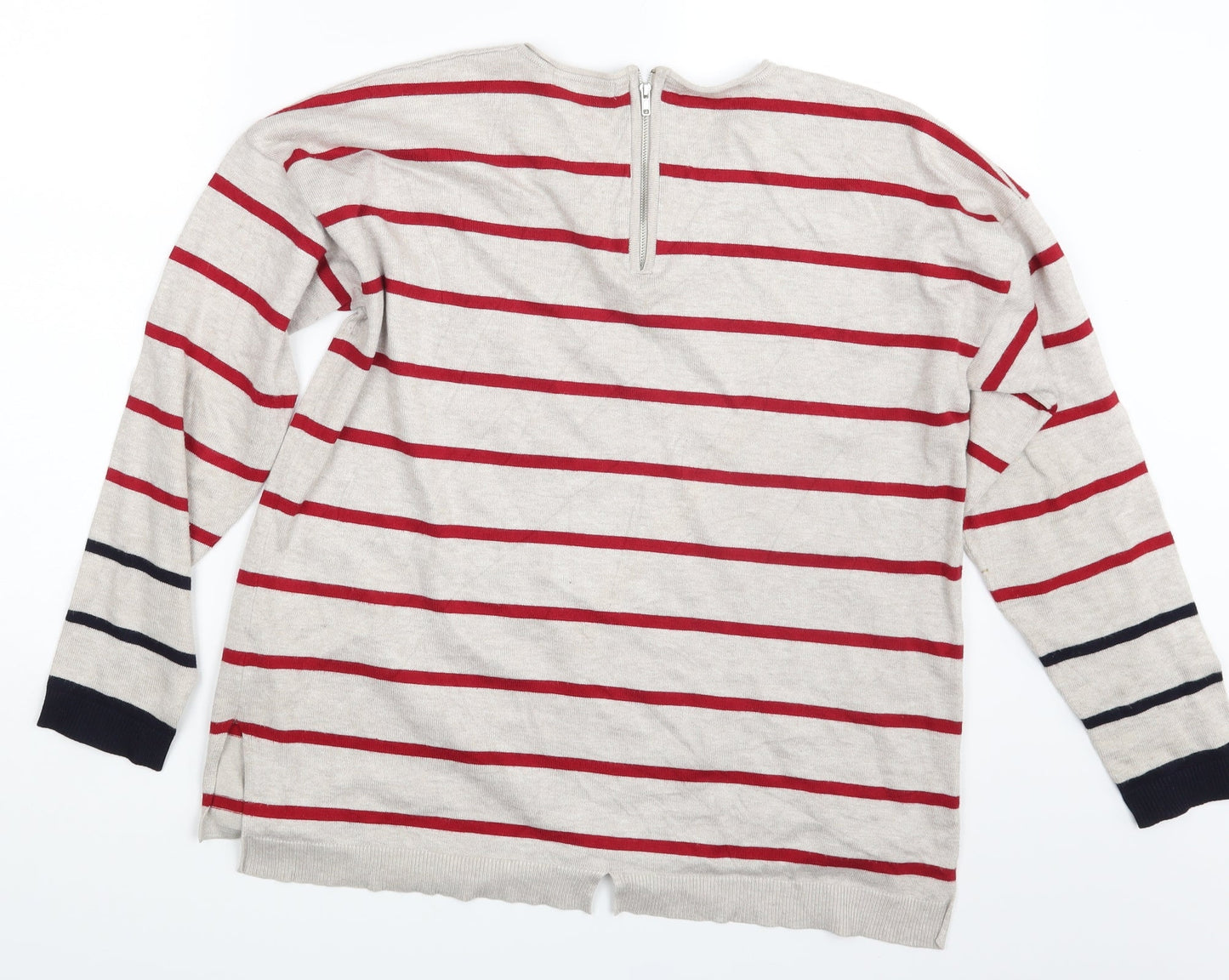 89th & Madison Womens Multicoloured Striped  Pullover Jumper Size L