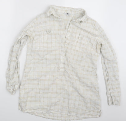 Womens UK Size 16 M&Co. Ivory Basic Button-Up