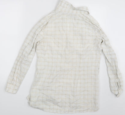 Womens UK Size 16 M&Co. Ivory Basic Button-Up