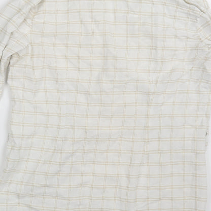 Womens UK Size 16 M&Co. Ivory Basic Button-Up