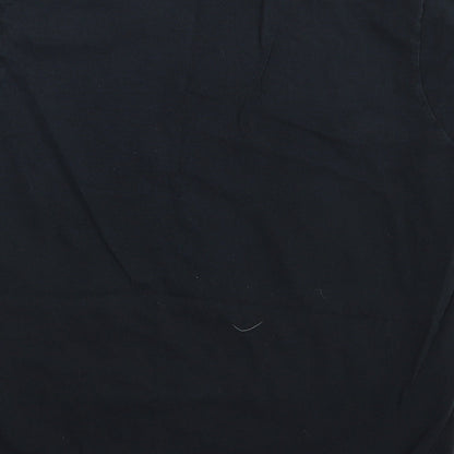Womens UK Size L Gildan Black Basic T-Shirt
