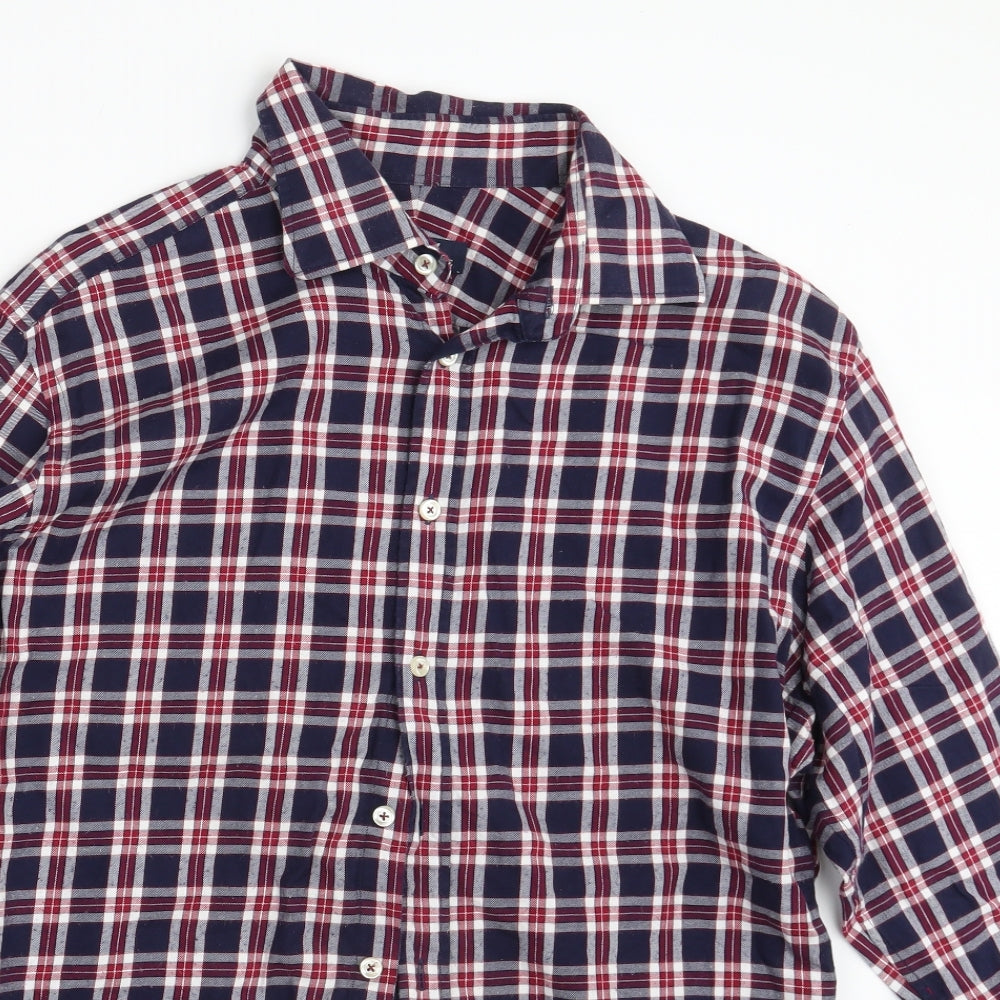 Mens UK Size One Size Herringbone Multicoloured  Button-Up Long Sleeve Casual Sh