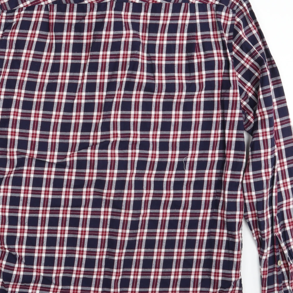 Mens UK Size One Size Herringbone Multicoloured  Button-Up Long Sleeve Casual Sh