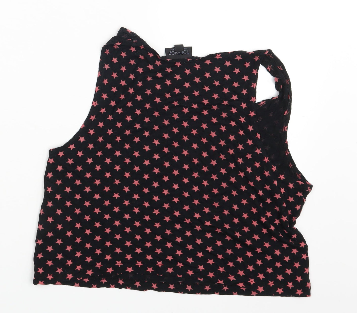Womens UK Size 10 Topshop Black Camisole Blouse
