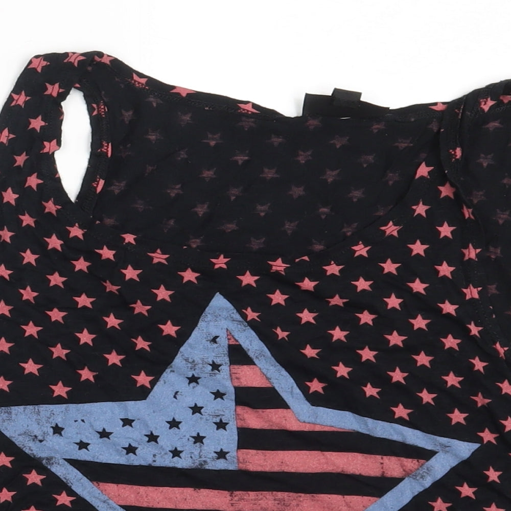 Womens UK Size 10 Topshop Black Camisole Blouse