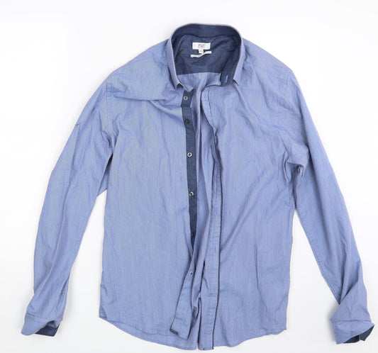 F&F Mens Blue    Button-Up Size 15.5