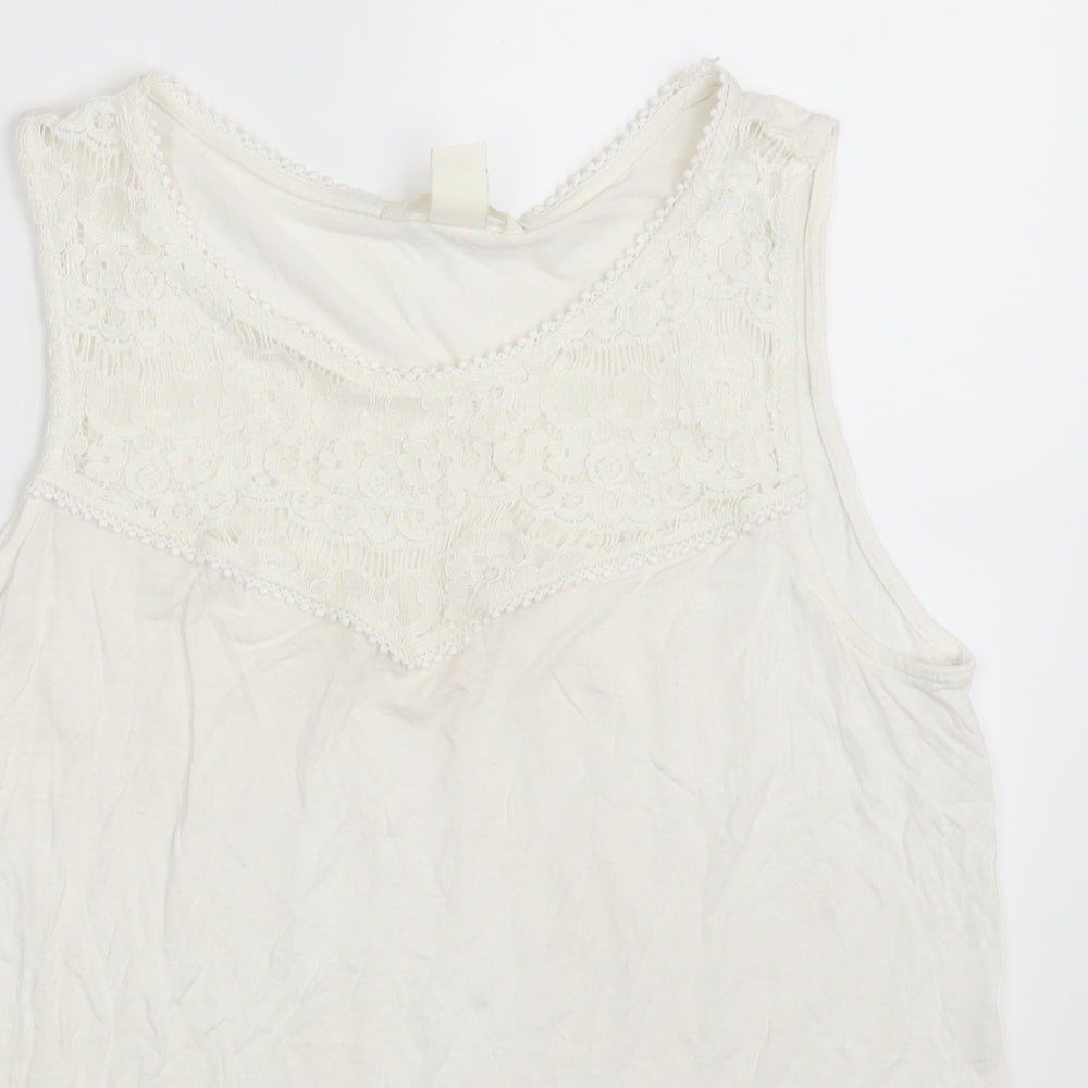 Womens UK Size M H&M Ivory Camisole Blouse