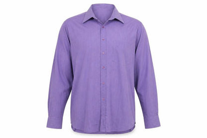 Mens UK Size XL Moto Purple  Button-Up Long Sleeve Casual Shirt