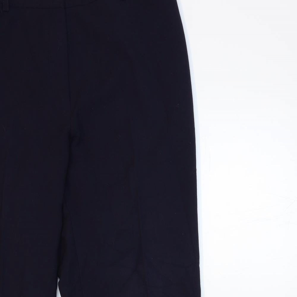 Marks and Spencer Womens Blue  Rayon Trousers  Size 12 L28 in