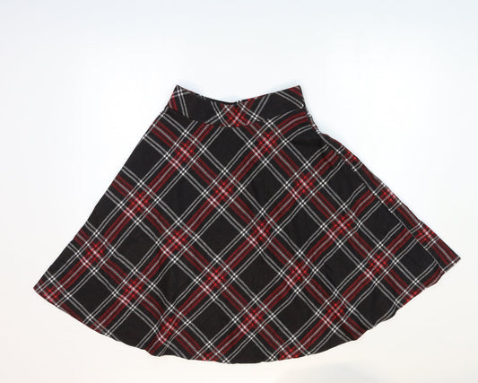 FOREVER 21 Womens Black Check  Flare Skirt Size XS