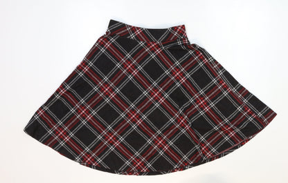 FOREVER 21 Womens Black Check  Flare Skirt Size XS