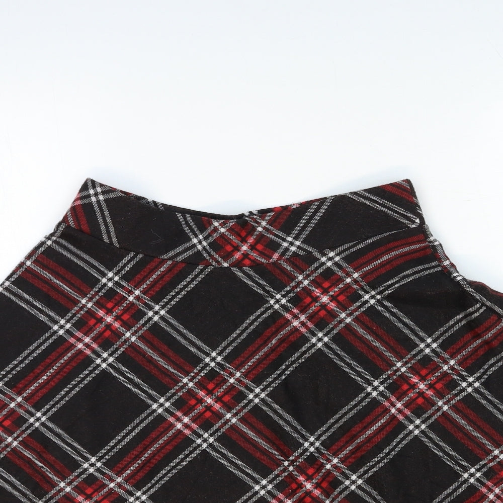 FOREVER 21 Womens Black Check  Flare Skirt Size XS