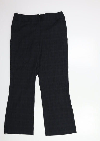 Womens UK Size 14 Papaya Regular Fit  Black Trousers