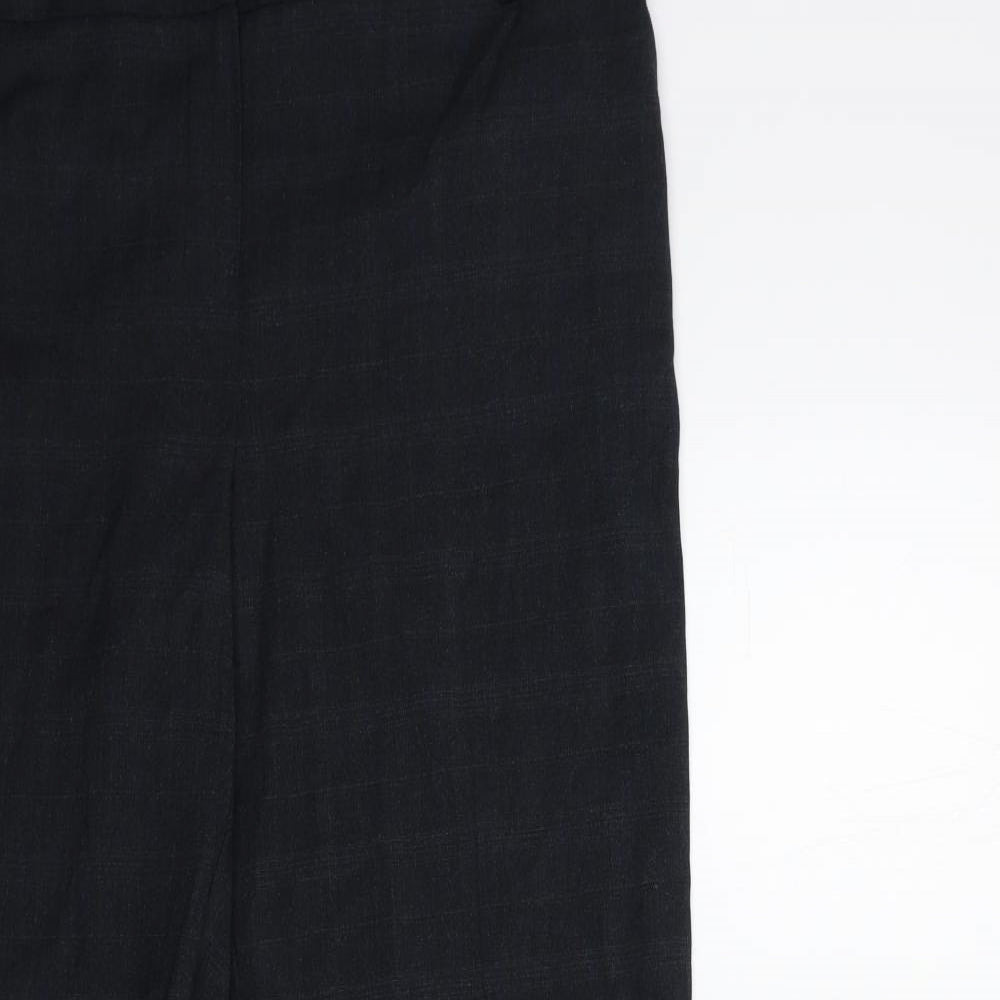 Womens UK Size 14 Papaya Regular Fit  Black Trousers
