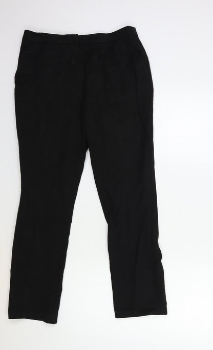 Womens UK Size 10 Papaya Regular Fit  Black Trousers