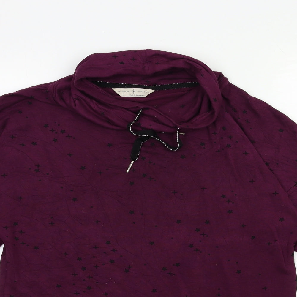 Day Dreams Womens Purple Geometric  Top Pyjama Top Size 8