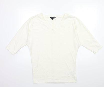Womens UK Size 10 Dorothy Perkins White Pullover Jumper