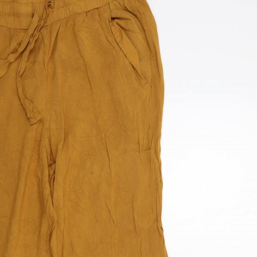 Primark Womens Yellow   Trousers  Size 10 L25 in