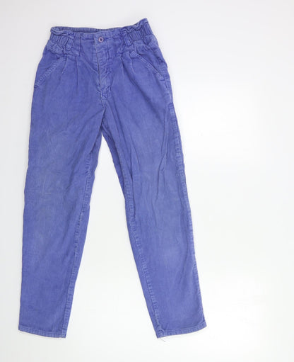 Womens UK Size 23 in Preworn Regular Fit  Blue Trousers