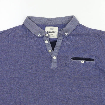 Nanny State Mens Blue    Polo Size M