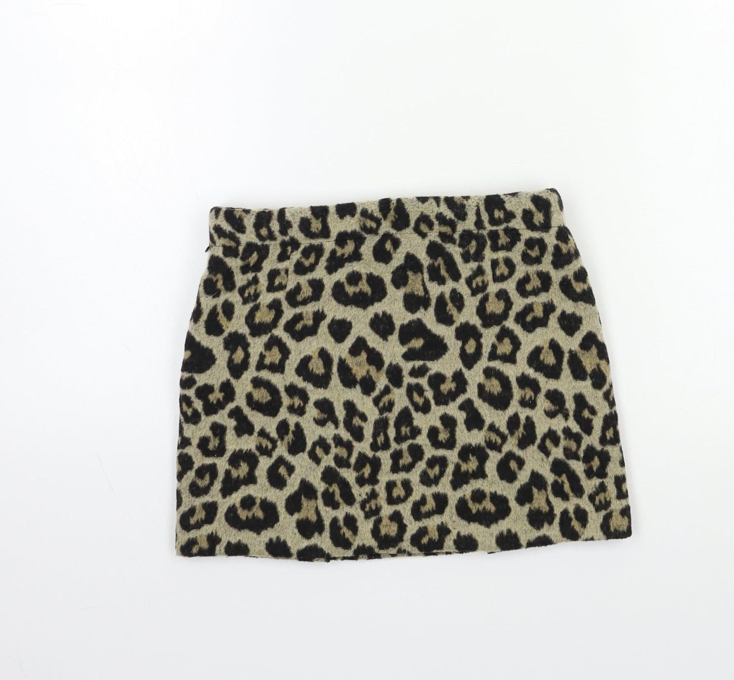 NEXT Girls Beige Animal Print  Mini Skirt Size 7 Years