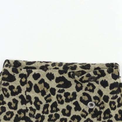 NEXT Girls Beige Animal Print  Mini Skirt Size 7 Years