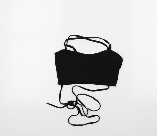 SheIn Womens Black Colourblock  Basic T-Shirt Size S