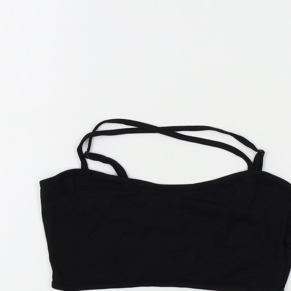 SheIn Womens Black Colourblock  Basic T-Shirt Size S