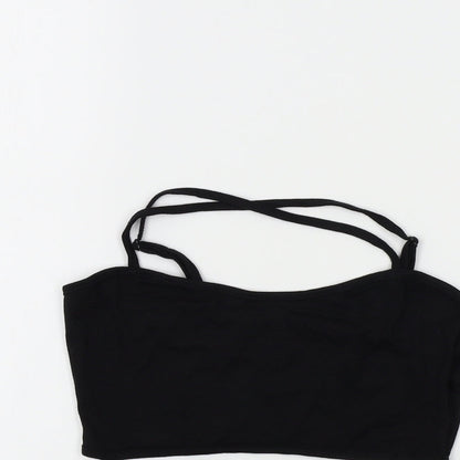 SheIn Womens Black Colourblock  Basic T-Shirt Size S