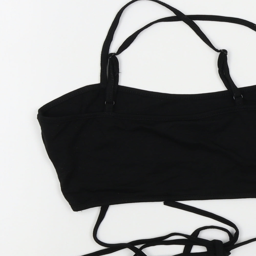 SheIn Womens Black Colourblock  Basic T-Shirt Size S