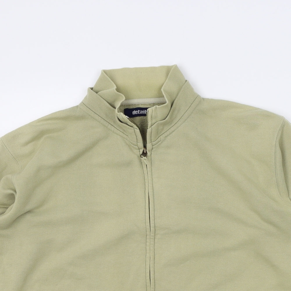 Detail Mens Beige   Full Zip Jumper Size M