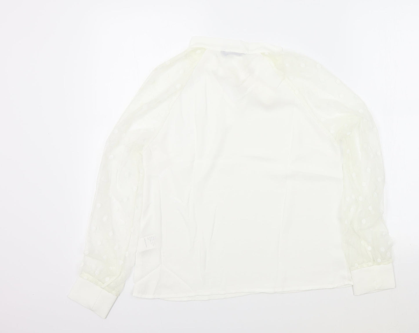 SheIn Womens White Colourblock  Basic Blouse Size XS