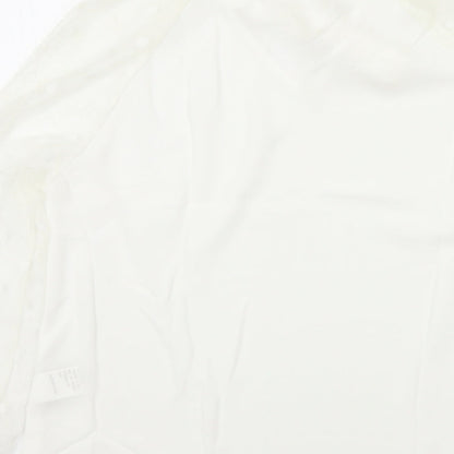 SheIn Womens White Colourblock  Basic Blouse Size XS